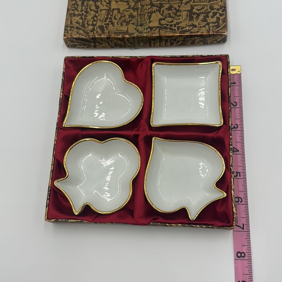 4 Vintage Limoges France Playing Cards King Queen Ace Jack Trinket Dishes - Picture 8 of 17